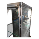 Vitrine de magasin en laiton nickelé des années 30