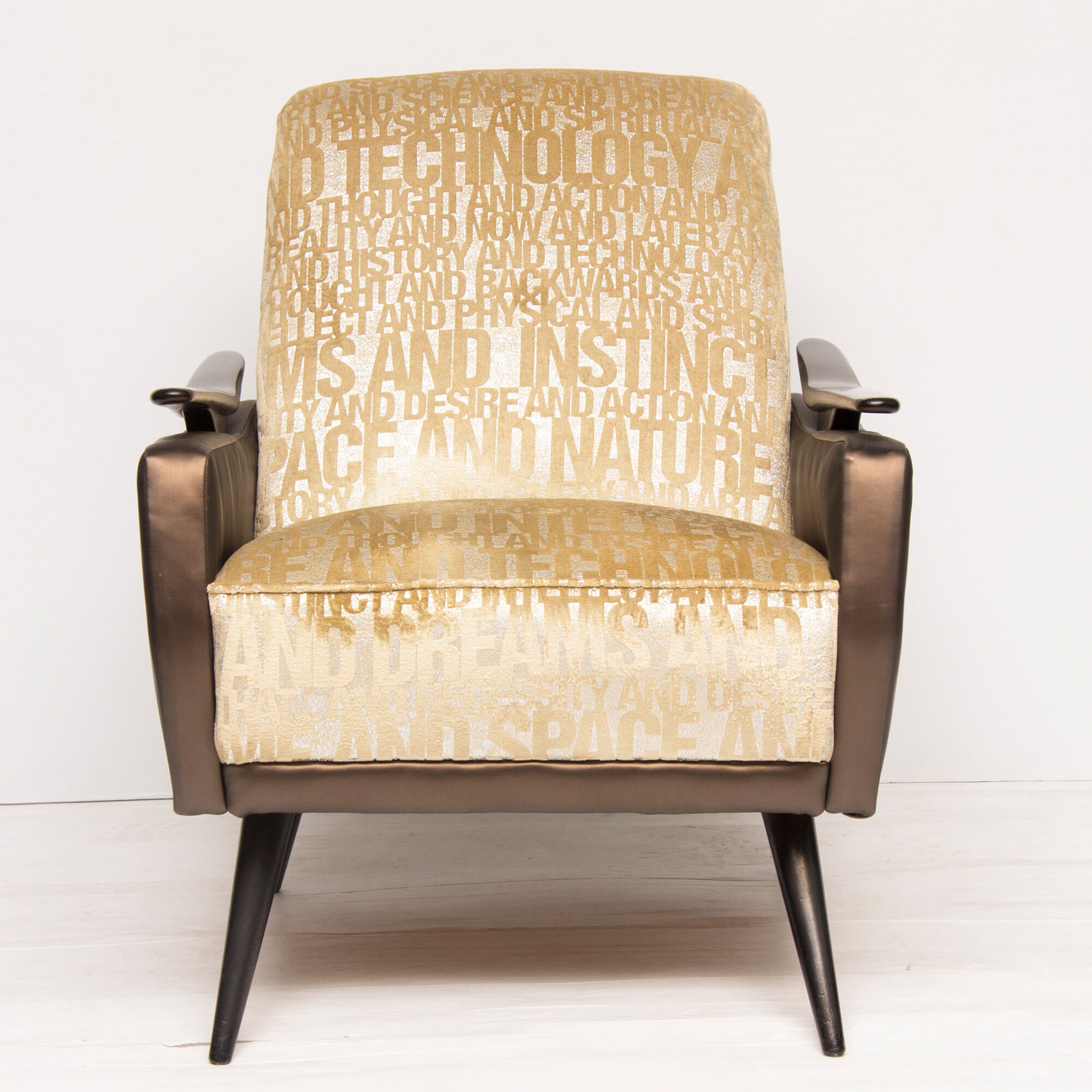 Mid century armchair newly upholstered