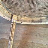 Louis XVI style caned bench