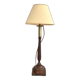 Lampe bois, câble tissu 2 M, abat-jour tissu