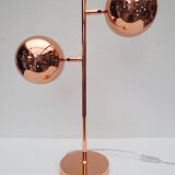 Copper table lamp, 2 spherical heads