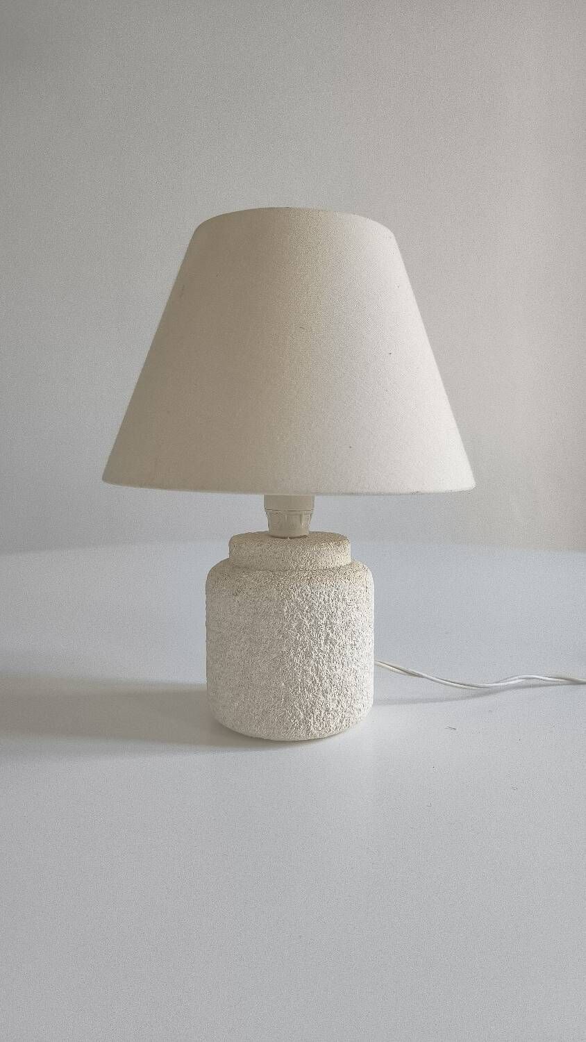 Small French lamp from the 1960s carved in stone