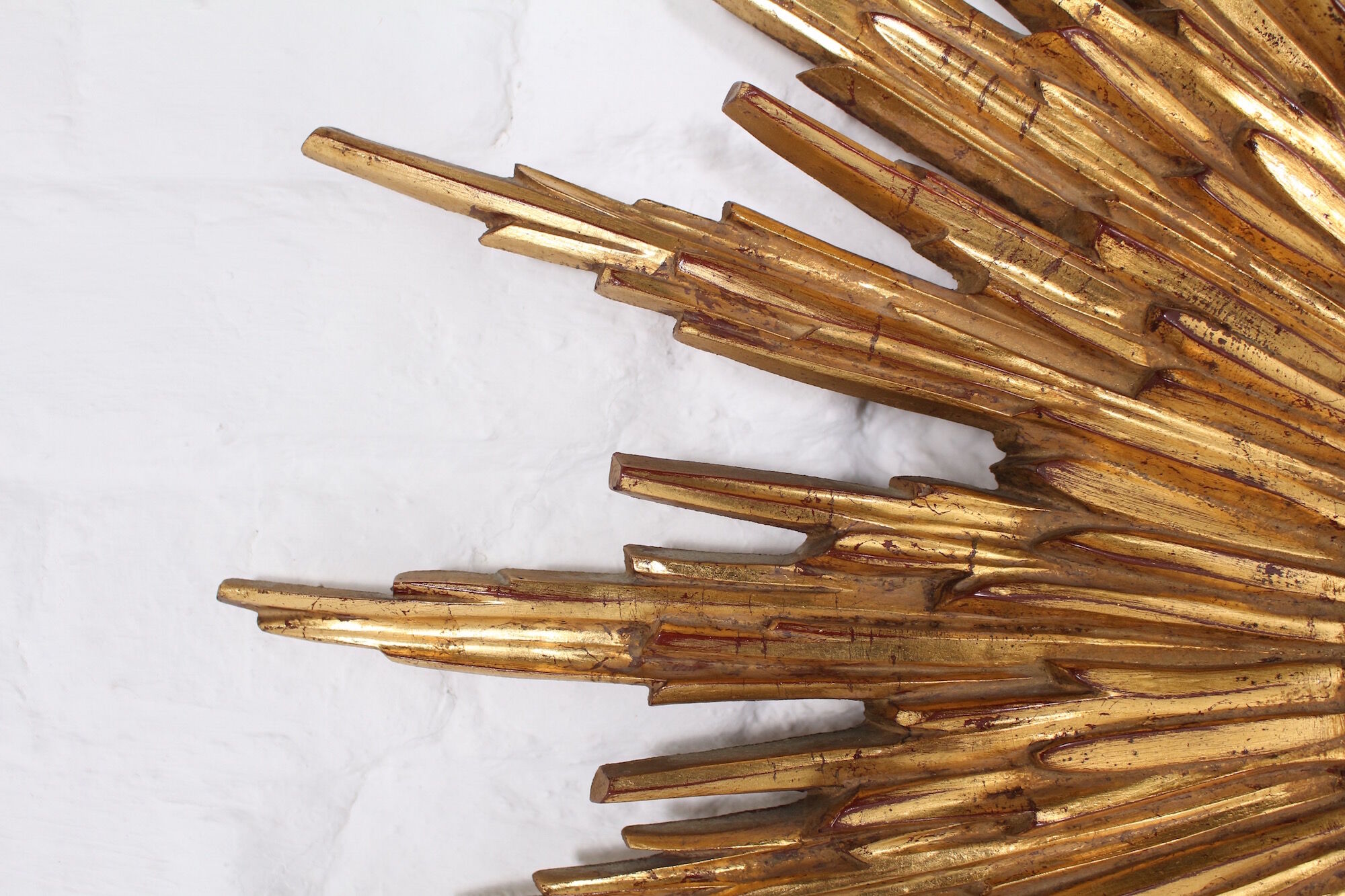 Mirror golden sun convex witch eye 80 x 80 cm