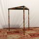 Vintage Eastern Bloc industrial side table, metal & wood accent table