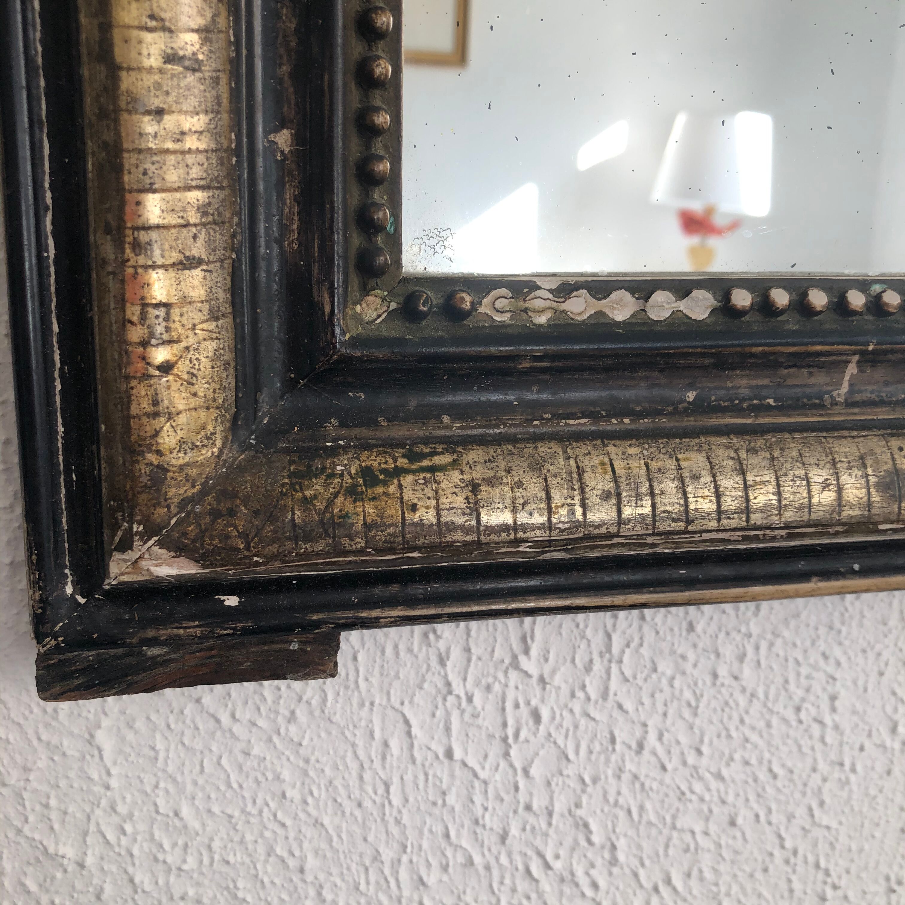 Ancien miroir de cheminée Louis Philippe 50x40cm