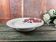 Assiette sur talon vintage plat dessert Rose Rouge