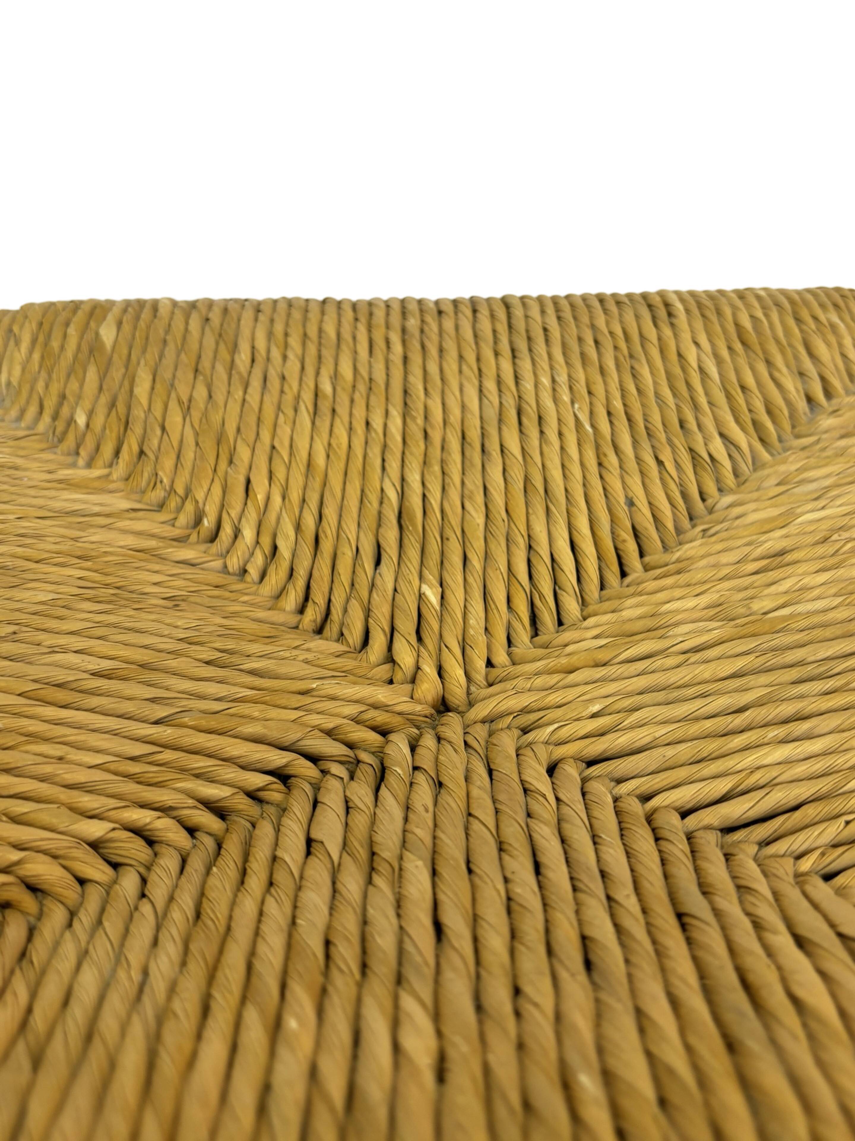 Vintage Danish papercord stool rope beech mid century '60s design