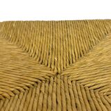 Vintage Danish papercord stool rope beech mid century '60s design
