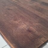 Curved wood bistro table