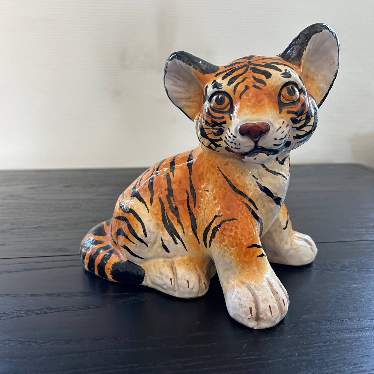 Young tiger hand-painted