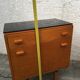 Pair 2pcs Vintage NOVY DOMOV Frantisek Mezulanik Side Table Bedside Drawer Glass 60s.