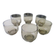 Set of 6 glasses smoked cups 60s-70s