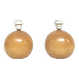 Pair of foot of lamps in wood