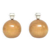 Pair of foot of lamps in wood