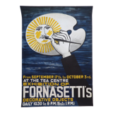 Original old poster fornasetti expo london 1958