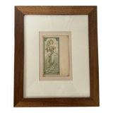 Frame by Alphonse Mucha, Art Nouveau, circa 1900