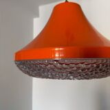 Space Age orange designer chandelier from the 70s