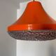 Space Age orange designer chandelier from the 70s