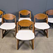 Vintage brutalist dining chairs, set of 6 - 1960s