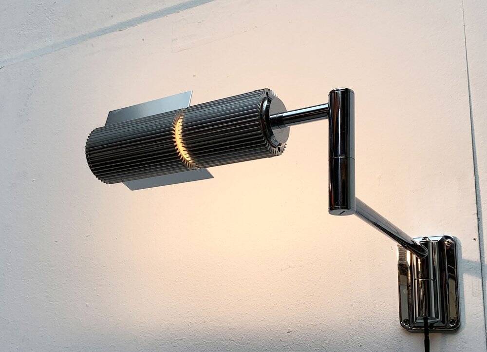 Vintage Space Age Wall Lamp Haloprofil by V. Frauenknecht for Swisslamps International, 1970s