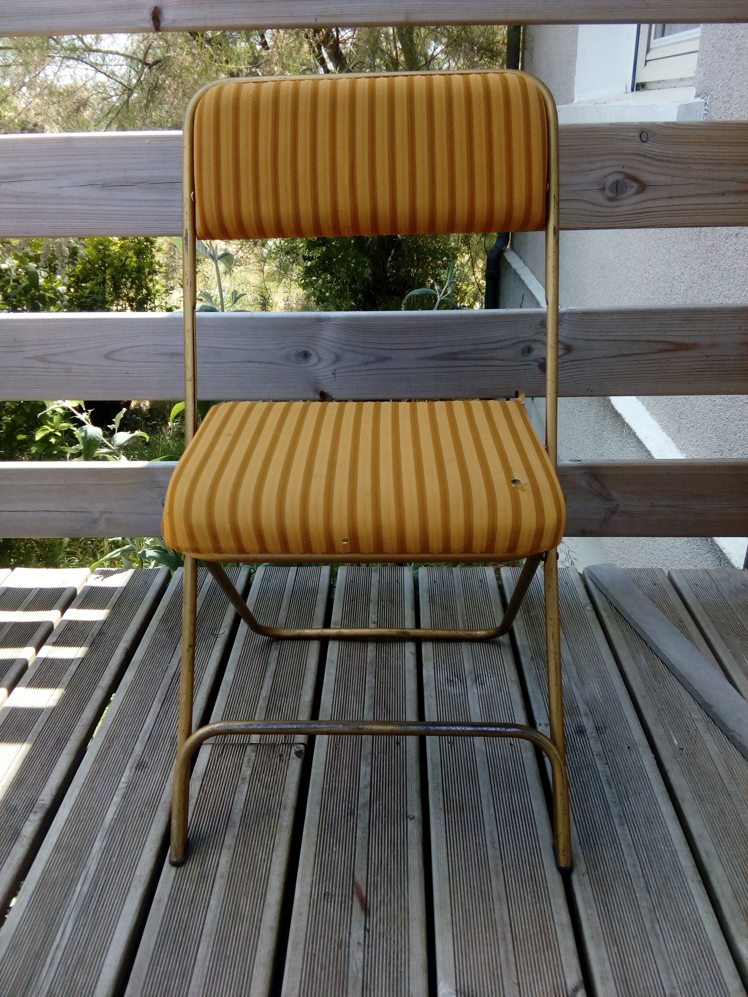 Pair of folding chairs Lafuma model Chantazur from before 1968