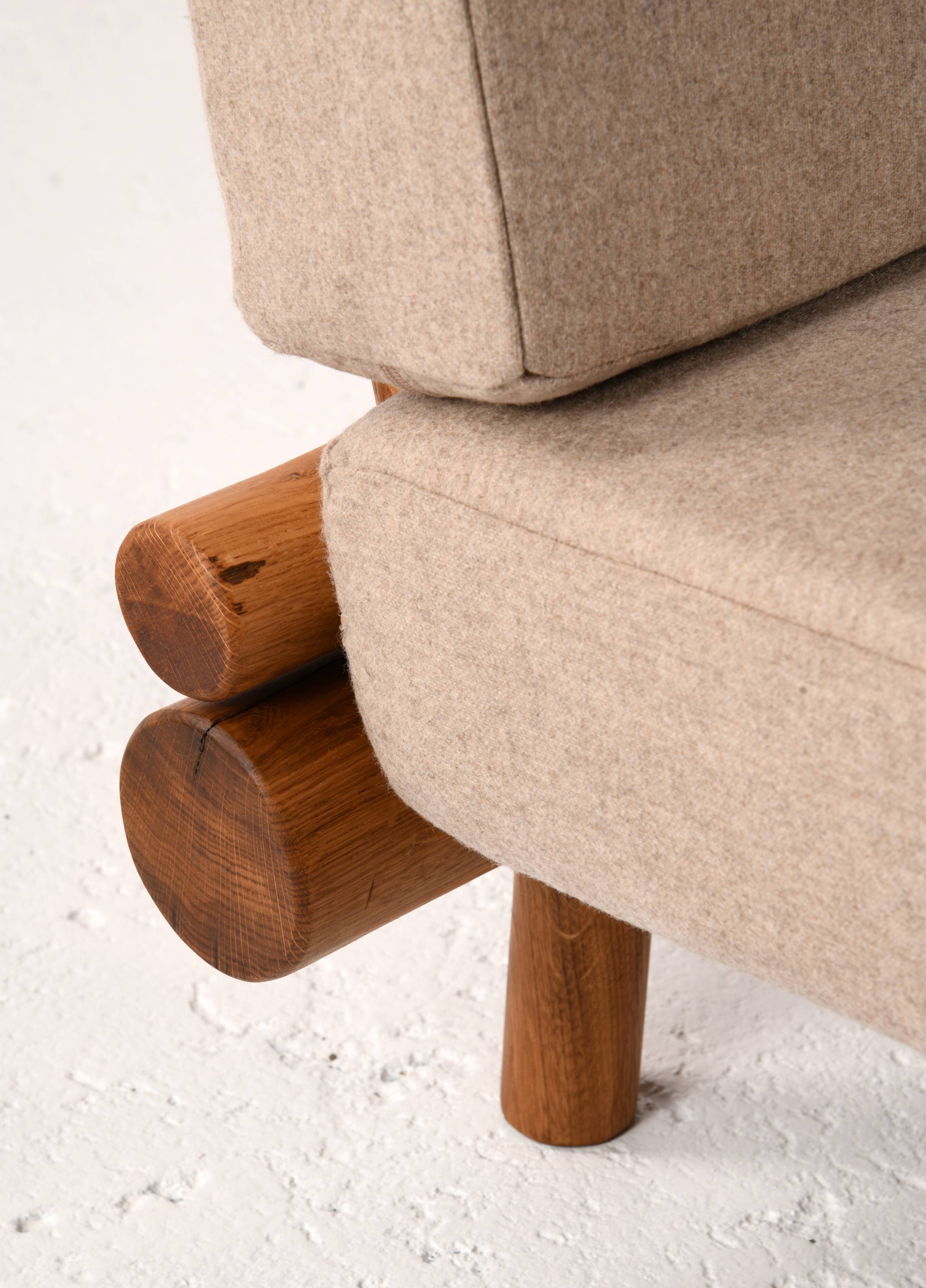 Pair of low chairs called La cachette selected by Charlotte Perriand