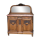 Buffet with mirror in solid walnut. Late 19th century, beautiful piece.