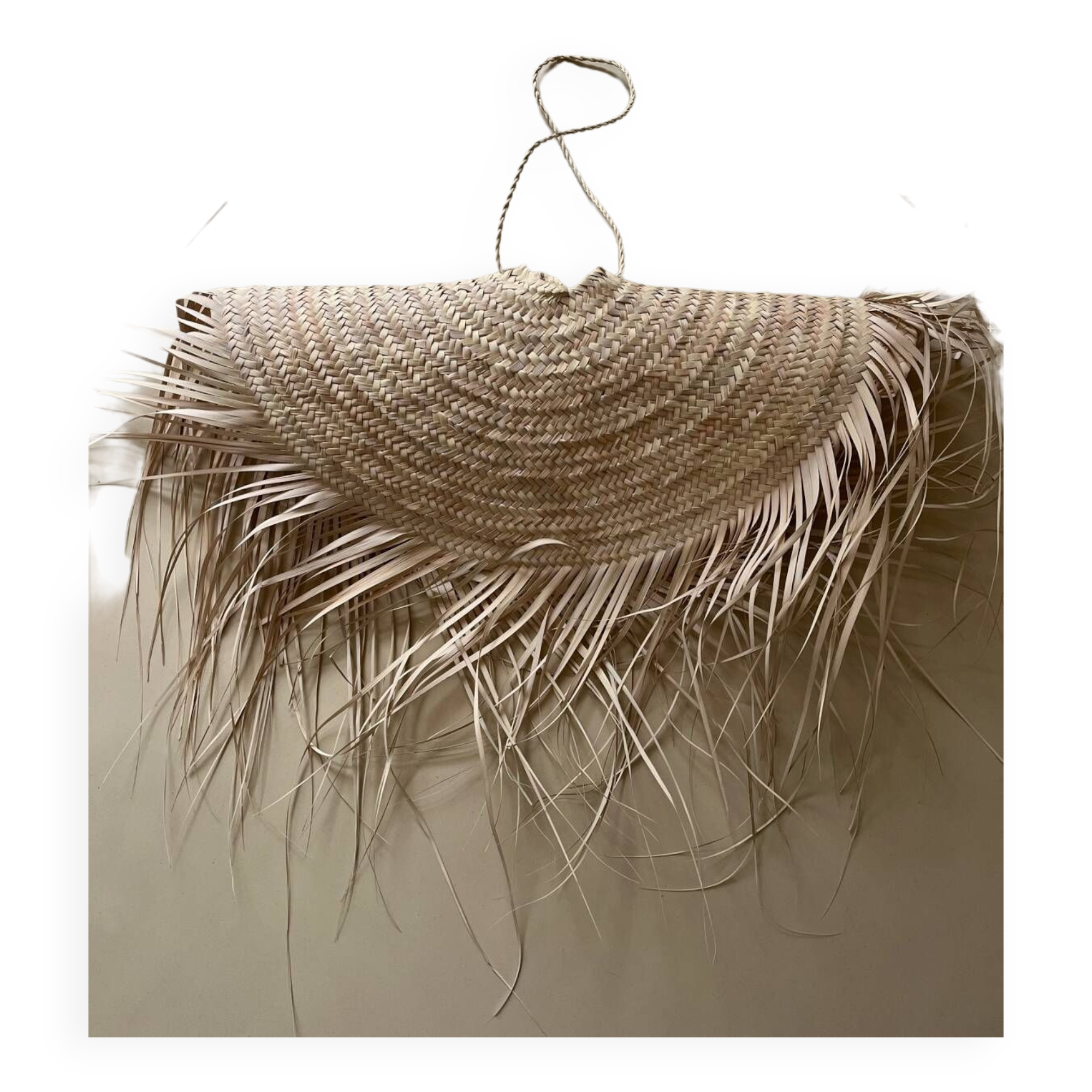 Raffia pendant light