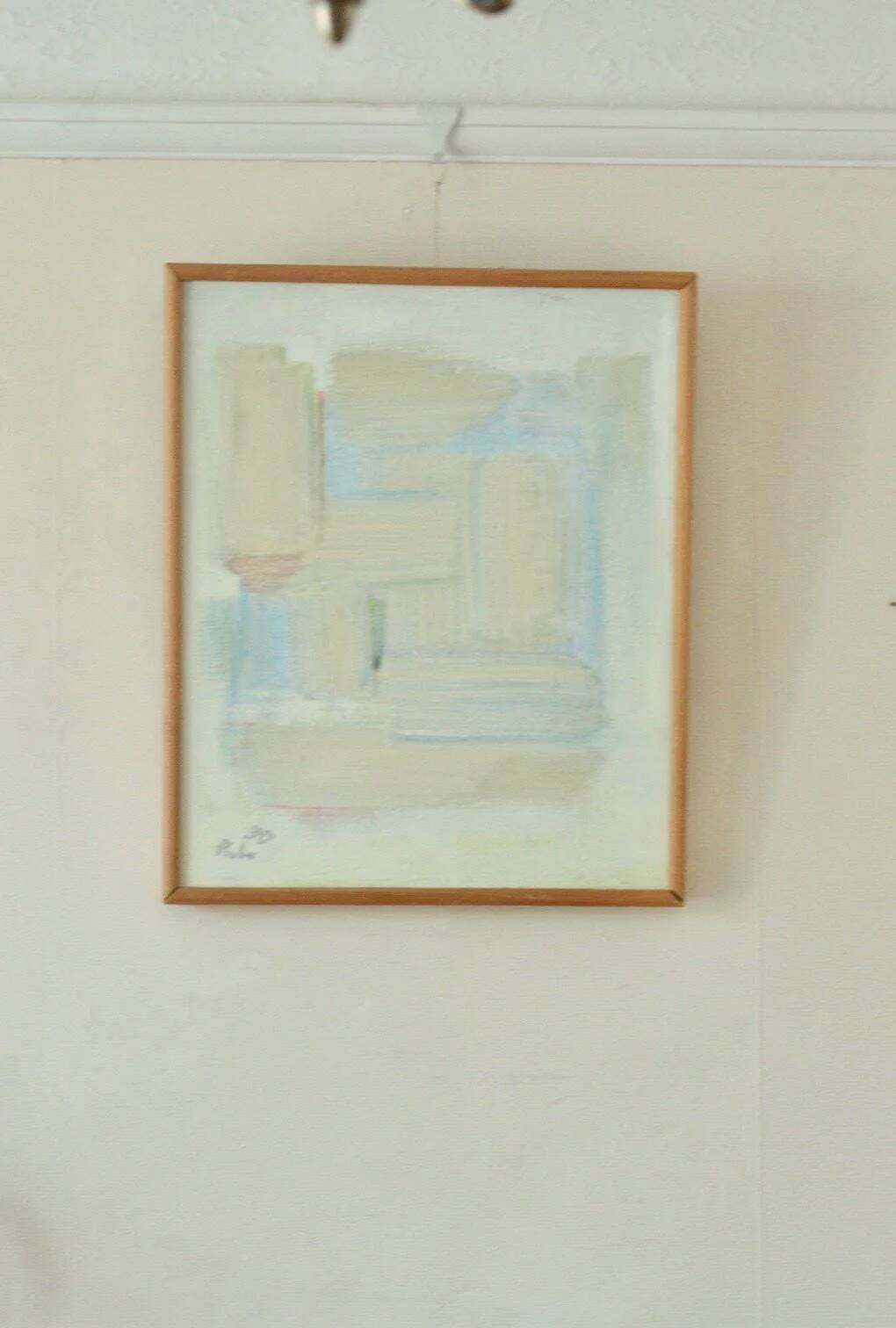 Original Swedish oil on canvas from the mid-century "Virginia" by Pabu.