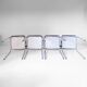 Set of Four Vintage Chromed Dining Chairs, Faux Leather, Italy, 1970