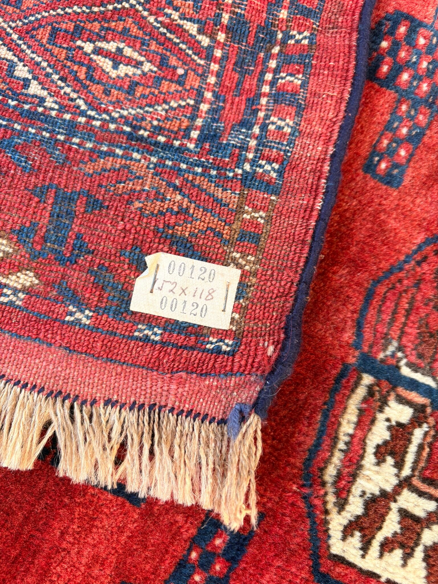 Pakistani Bukhara Carpet 152x118 Wool Mori Handcrafted Red Oriental