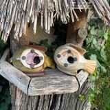 Numbered ceramic birds