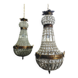 Pair of 1-Light Hot Air Balloon Chandeliers