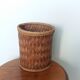 Panier cylindrique haut en osier, cache-pot ou corbeille à papier