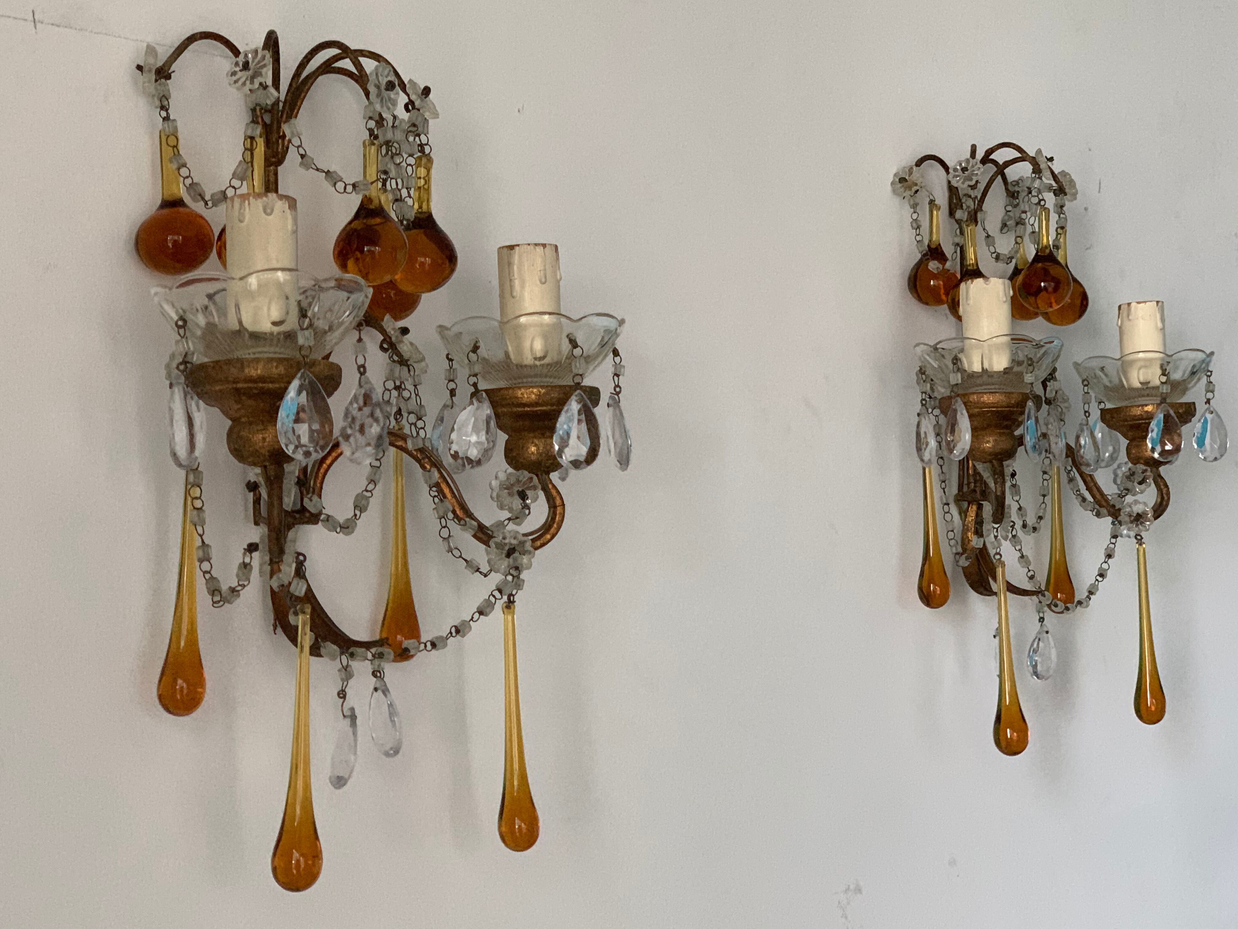 Pair of murano stamps and 1950 crystals