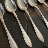 12 silver metal spoons monogram engraved J
