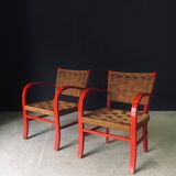 Mediterranean Armchairs, France, 1950s, Set of 2