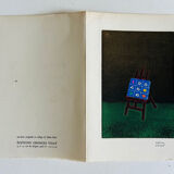 Œuvre Collage Le Chevalet d'Haim Kern. Signature.