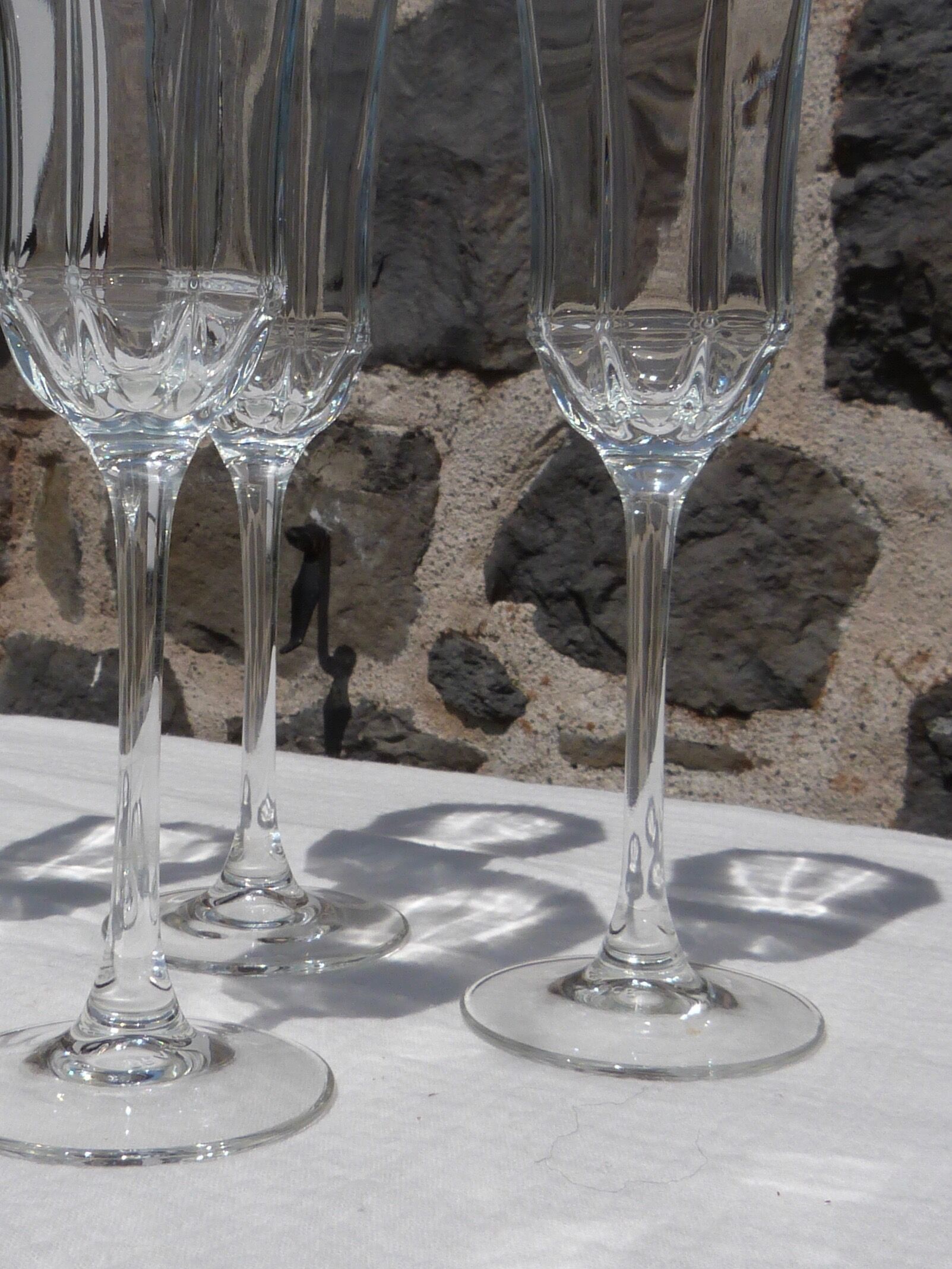 Set of 4 Octime glass flutes