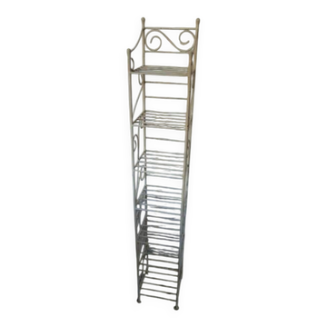 painted metal freestanding shelf bakery 1960s