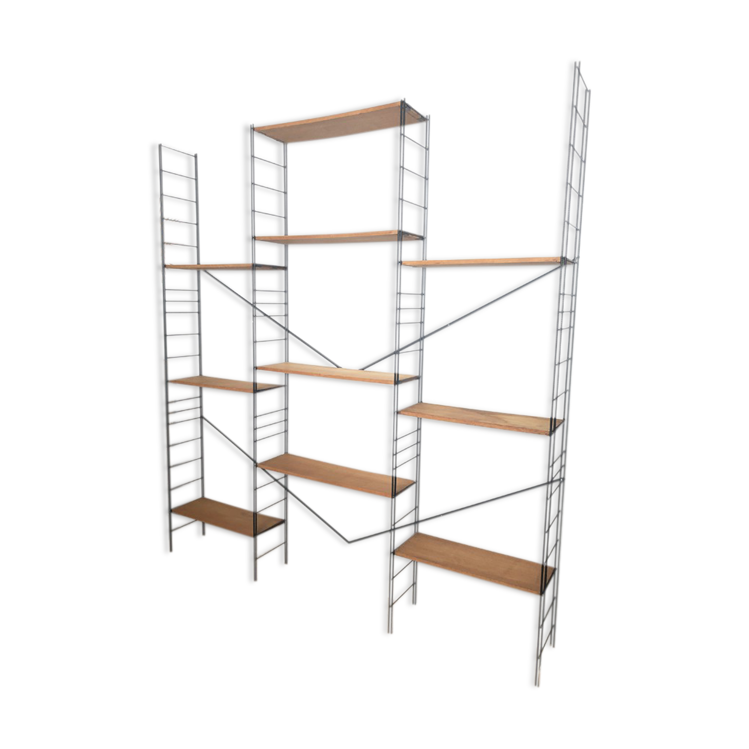 Three-sided String wall shelf, 1960