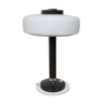 Lampe de table noire et blanche rare du milieu du siècle Napako années 1960