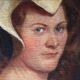 19th Mid-Century Modern Portrait Painting of Young Lady in Hat