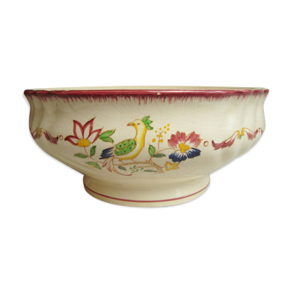 Ceramic bowl Longwy Bois Fleury circa 1930