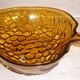 dish fruit cluster in amber molded glass