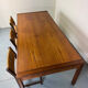 Large teak dining table in mid-century Danish style from the 1960s.