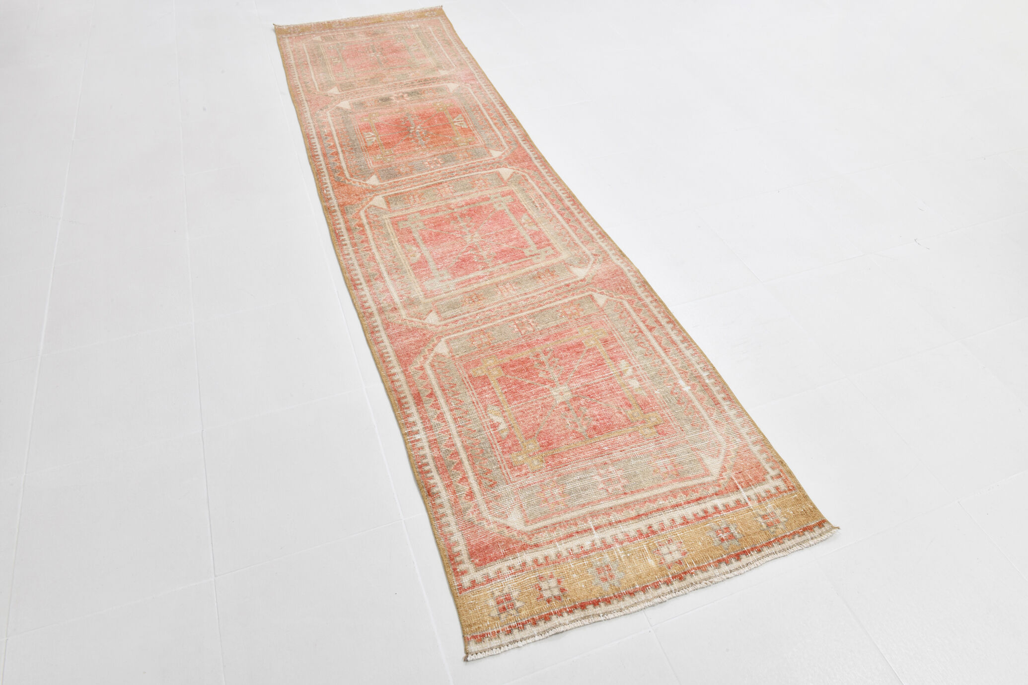 3x10 Turkish Vintage Runner Rug, 82x315Cm