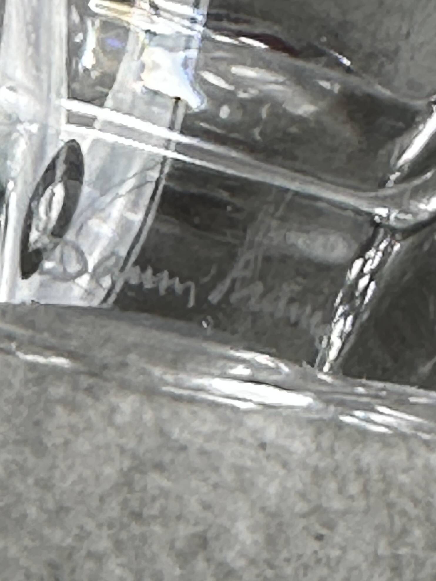 Pair of crystal salt cellars by Daum France
