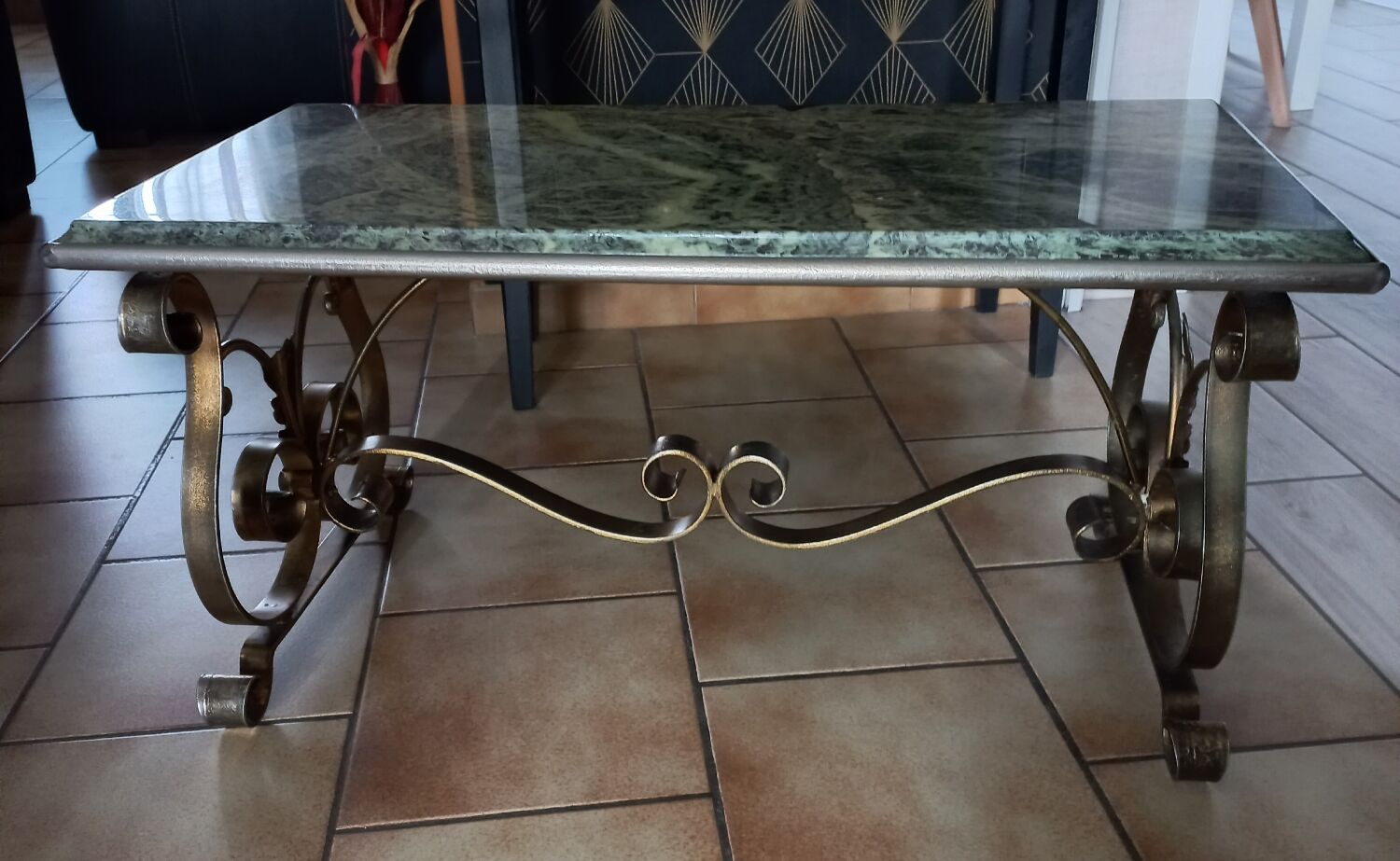 Old marble coffee table