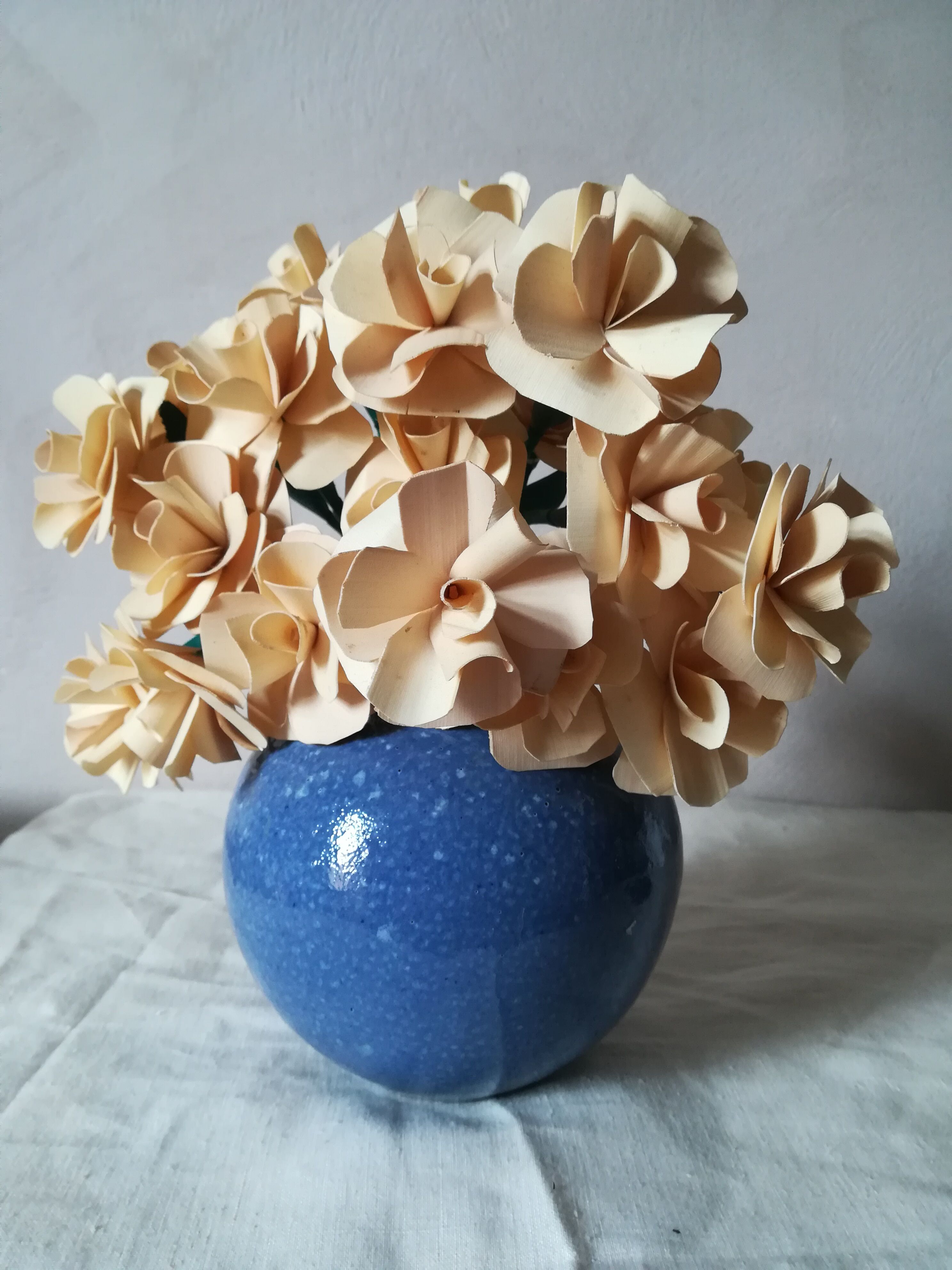 Blue ball vase